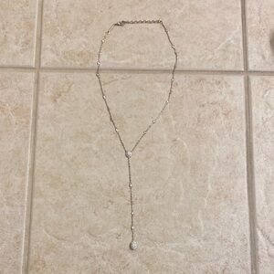 Kendra Scott Silver Lariat Necklace